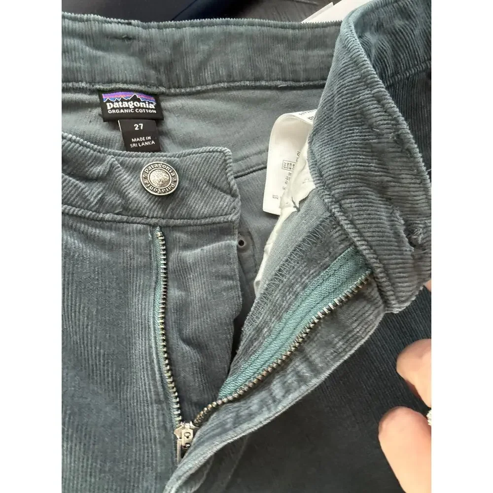 Patagonia Womens Fitted Corduroy Pants Organic Cotton Gray Blue Size 27 - Picture 4 of 9
